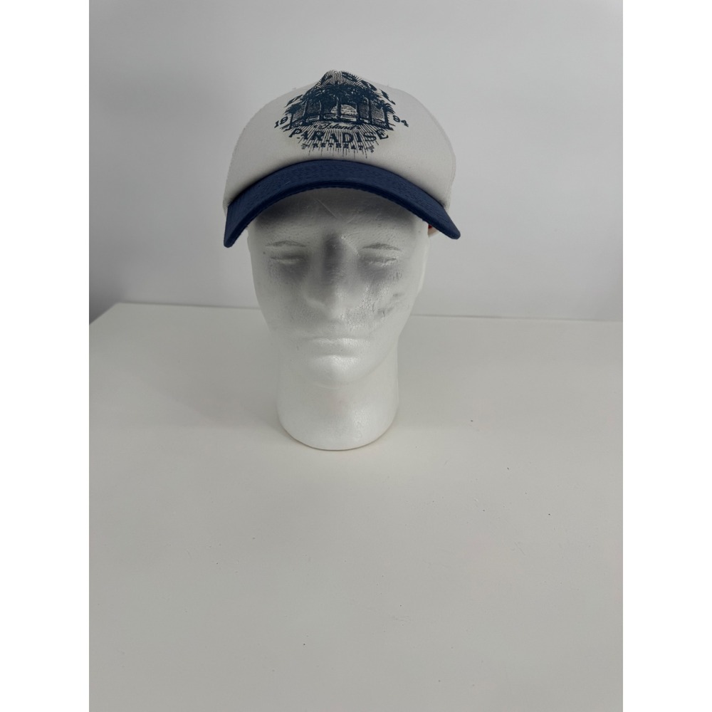 Del Sol Island Paradise Trucker Hat Navy‎ Blue White Mesh Snapback Cap